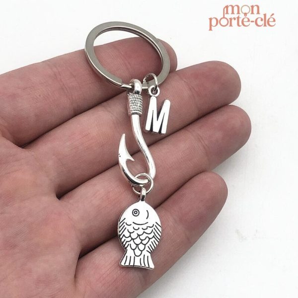 Porte-clé en forme de poisson, option de personnalisation