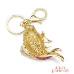 Accessoire porte-clé poisson rouge, design ludique