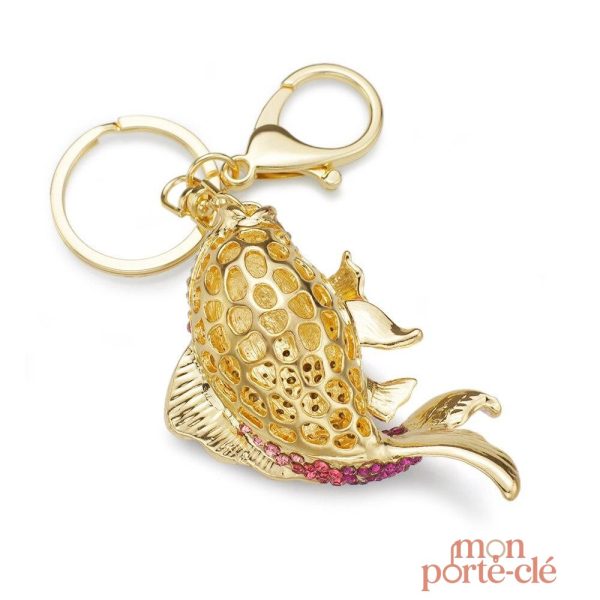 Accessoire porte-clé poisson rouge, design ludique
