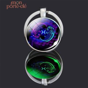 Porte-clé en forme de poisson, accessoire astrologique chic