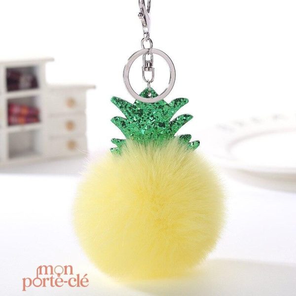 Porte-Clé Pompon Ananas