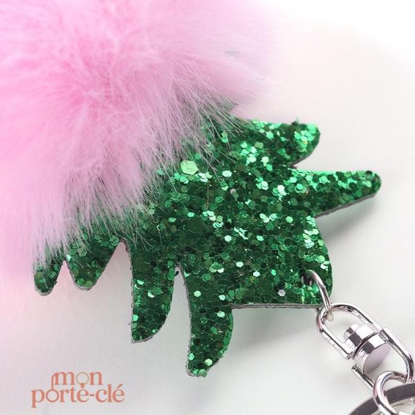 Porte-Clé Pompon tendance ananas