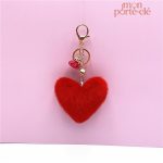 Porte-Clé Pompon avec design cœur