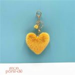 Porte-Clé Pompon décoratif cœur