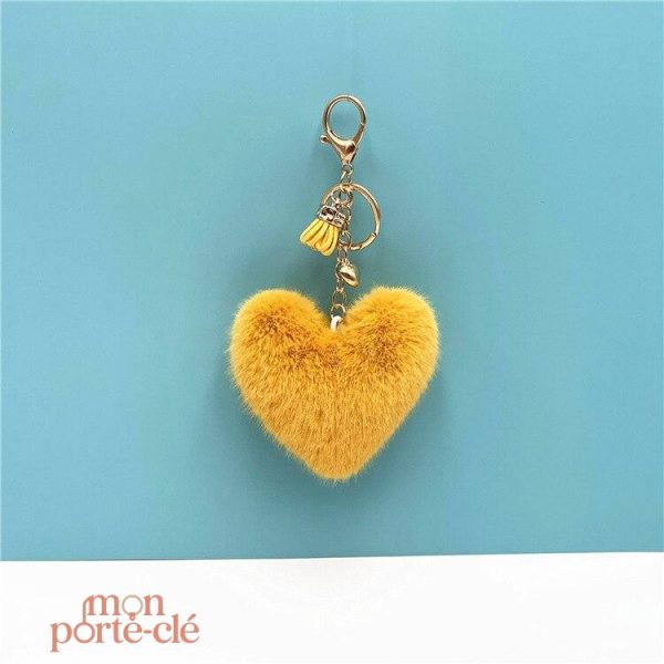Porte-Clé Pompon décoratif cœur