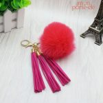 Porte-Clé Pompon coloré en fourrure