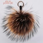 Porte-clé pompon en fourrure Nevada