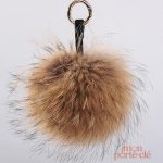 Porte-clé pompon élégant en fourrure