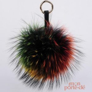 Accessoire de mode : porte-clé pompon
