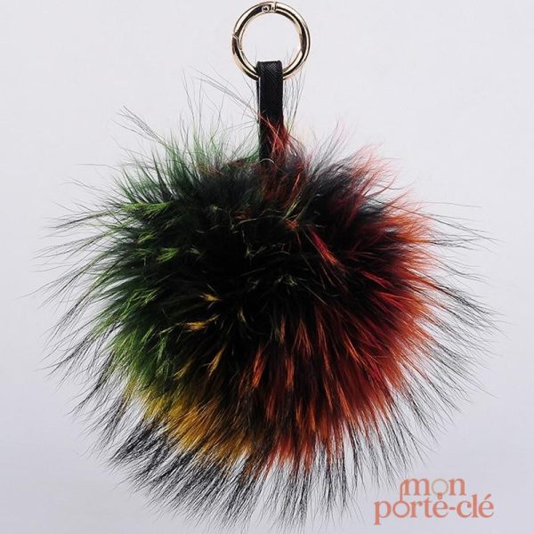 Accessoire de mode : porte-clé pompon