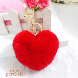 Porte-Clé Pompon Le Gros Cœur