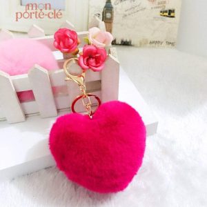 Accessoire porte-clé avec pompon décoratif