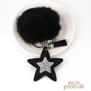 Porte-Clé Pompon élégant et coloré