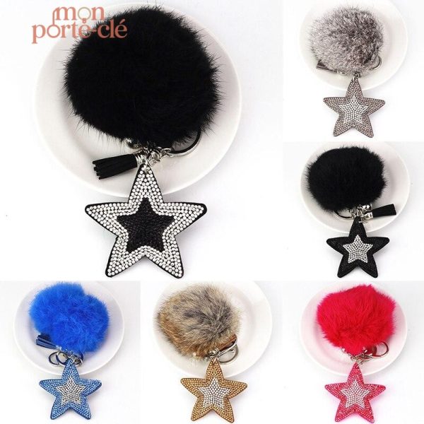 Porte-Clé original avec détails en pompon