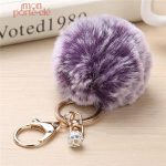 Porte-Clé en Fourrure douce et colorée