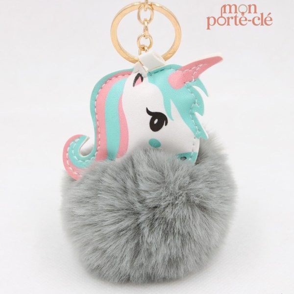Porte-clé pompon licorne pour les amateurs de magie