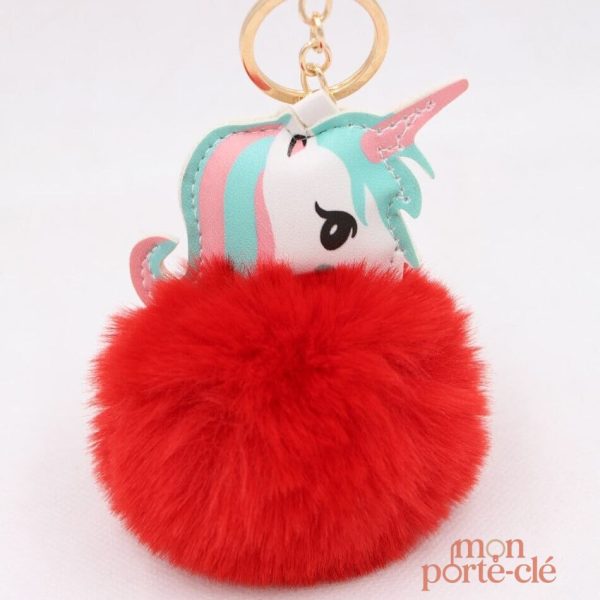 Porte-clé décoratif licorne aux couleurs vives