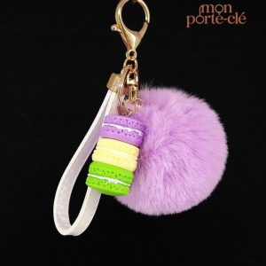Porte-clé pompon coloré pour un style unique