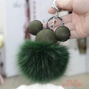 Porte-clé en pompon Mickey, accessoire stylé