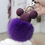Pompon coloré Mickey, accessoire pour clés