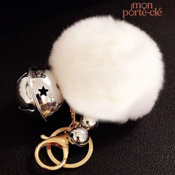 Pompon en fourrure Porte-Clé, élégance et originalité