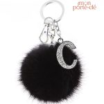 Porte-clé pompon fait main, idéal pour offrir