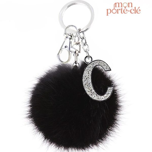 Porte-clé pompon fait main, idéal pour offrir
