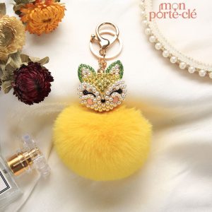 Porte-clé pompon renard pour un style unique