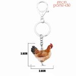 Porte-clé poule mignon pour un style unique