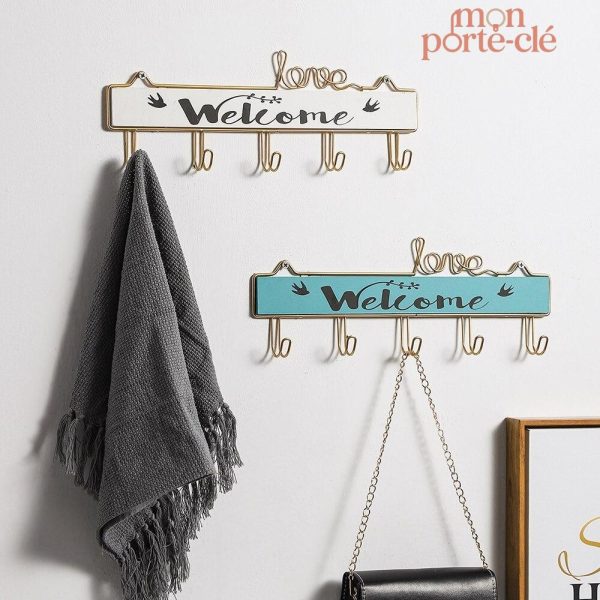 Porte-Clé mural en bois avec charme rétro