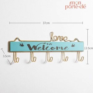 Porte-Clé mural design vintage en bois