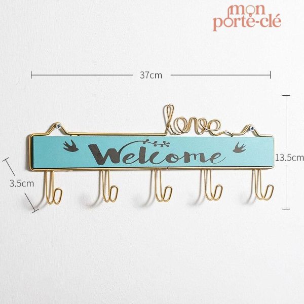 Porte-Clé mural design vintage en bois