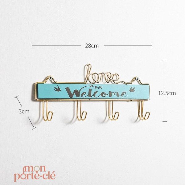 Porte-Clé mural avec finition vintage chic