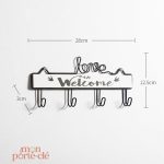 Porte-Clé mural en bois au style ancien