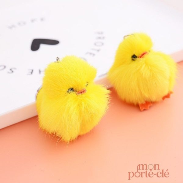 Accessoire porte-clé animal poussin adorable