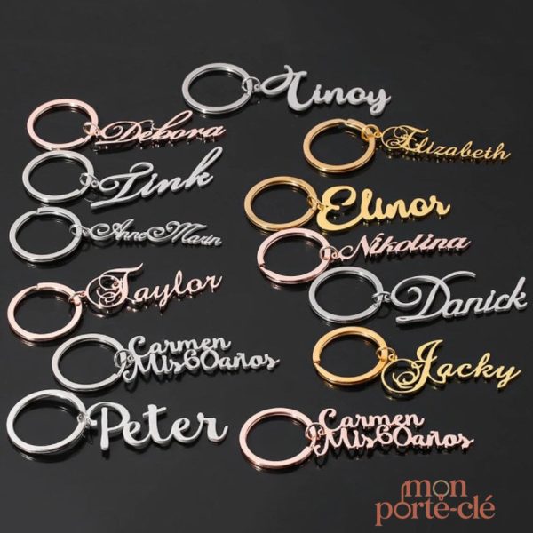 Porte-Clé Prénom personnalisé en acrylique coloré