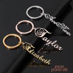 Porte-Clé Prénom moderne, style élégant et simple