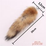 Porte-clé tendance avec motif inspiré de la queue de renard