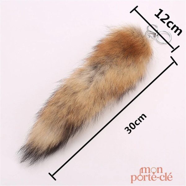 Porte-clé tendance avec motif inspiré de la queue de renard