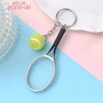 Mini raquette de tennis en porte-clé, style unique