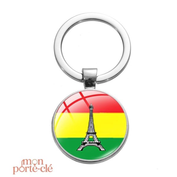 Porte-clé original aux motifs jamaïcains