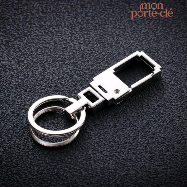 Porte-clé en acier personnalisé pour homme