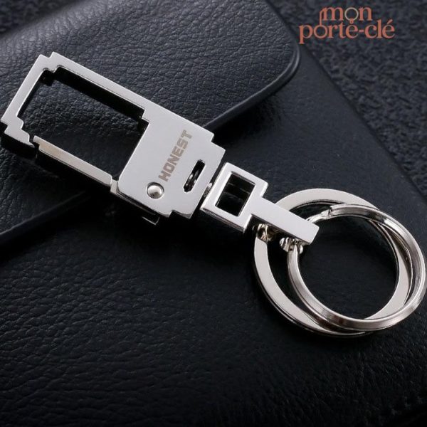 Accessoire en acier, porte-clé homme élégant