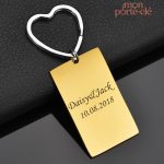 Porte-clé rectangulaire personnalisé en acrylique