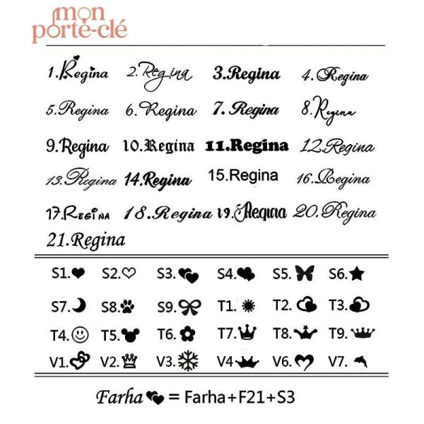 Accessoire porte-clé avec option de personnalisation