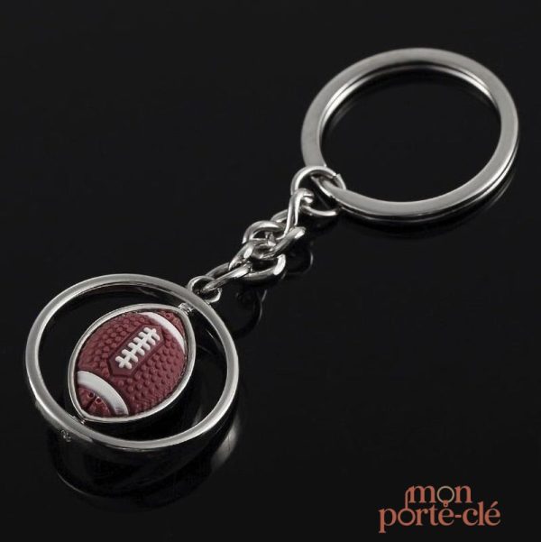 Porte-Clé Rugby en métal pour les passionnés de sport