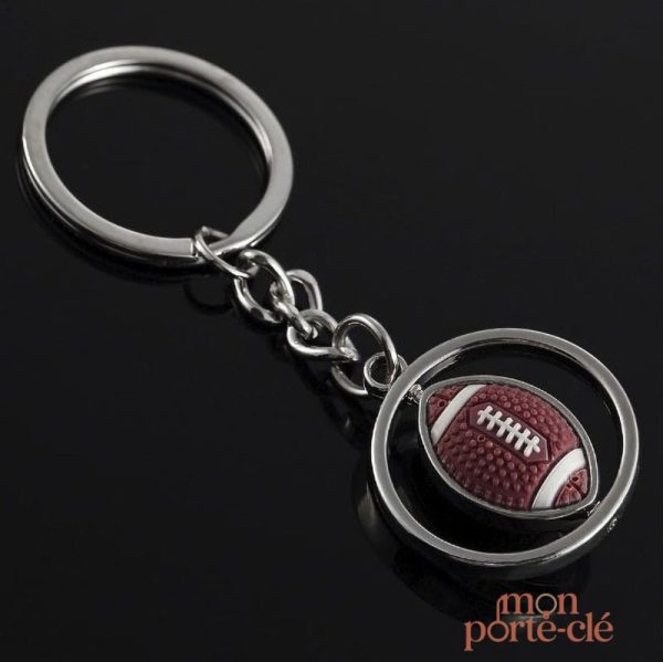 Porte-Clé en forme de ballon de rugby, pratique et stylé