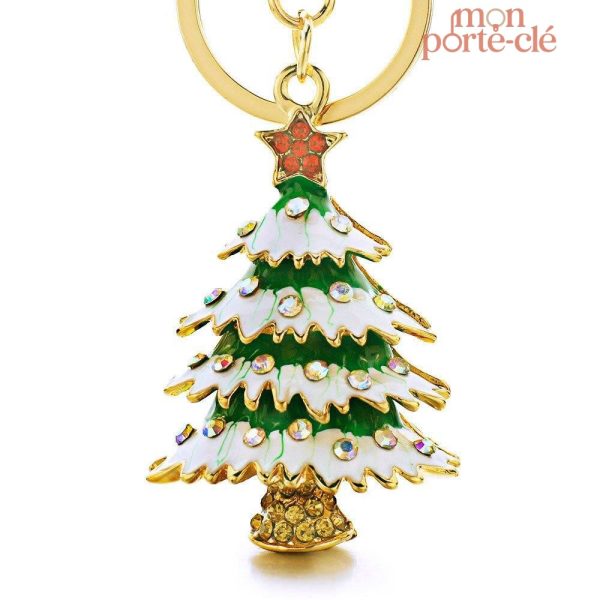 Porte-clé sapin de Noël original en design festif