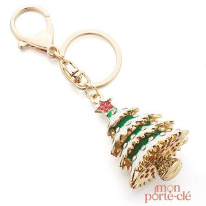 Accessoire porte-clé unique sapin de Noël
