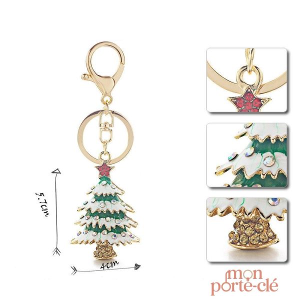 Porte-clé créatif en forme de sapin pour les amateurs de Noël
